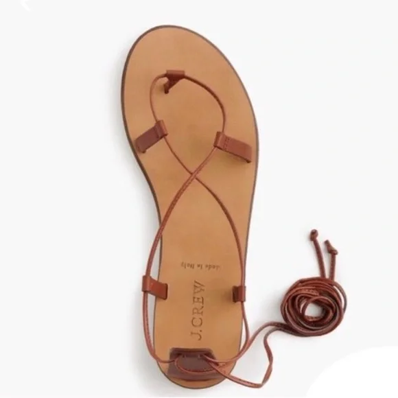 J Crew Leather Lace up Sandals - Picture 2 of 5